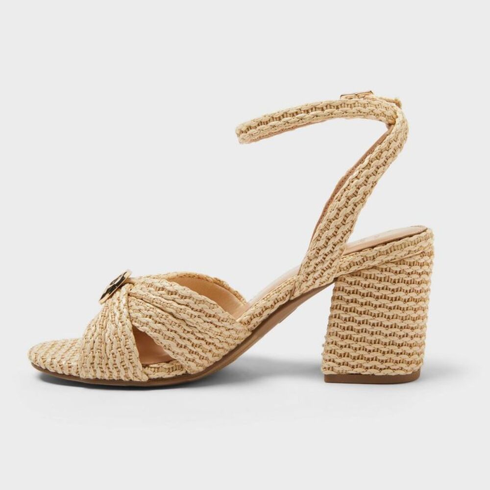 Women’s Bibi Heels with Memory Foam Insole - A New Day Natural 8.5 - Picture 2 of 4